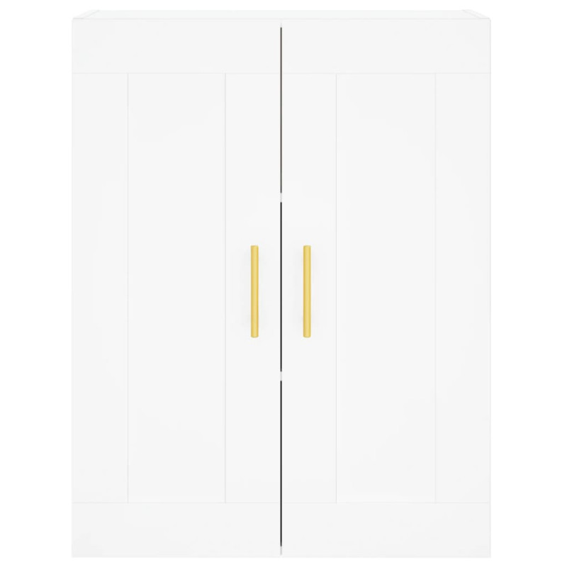 Witrynka, biała, 69,5x34x180 cm, materiał drewnopochodny