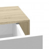 Półki ścienne z szufladą 2 szt., dąb i biel, 60x23,5x10 cm, MDF