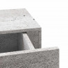 Półka ścienna z szufladą, szarość betonu, 60x23,5x10 cm, MDF