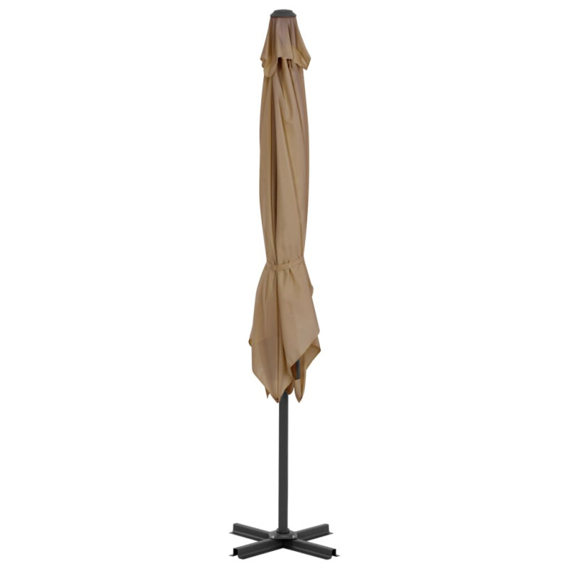 Parasol ogrodowy z przenośną podstawą, taupe