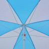 Parasol plażowy, niebiesko-biały, 180 cm, tkanina