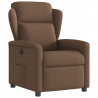 Elektryczny fotel rozkładany, brązowy, obity tkaniną