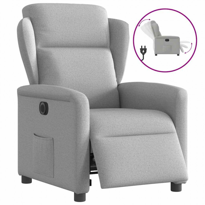 Elektryczny fotel rozkładany Cloud Grey Fabric