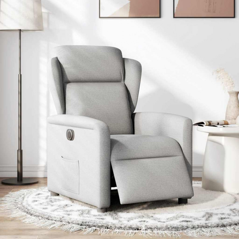 Elektryczny fotel rozkładany Cloud Grey Fabric