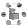 Elektryczny fotel rozkładany Cloud Grey Fabric