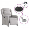 Elektryczny fotel rozkładany Cloud Grey Fabric