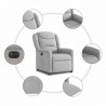 Elektryczny fotel rozkładany Cloud Grey Fabric