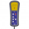 Rozkładany fotel masujący, elektryczny, czarny, tkanina