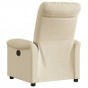Elektryczny fotel rozkładany, kremowy, obity tkaniną