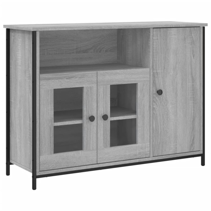 Szafka, szary dąb sonoma, 100x35x75 cm, materiał drewnopochodny