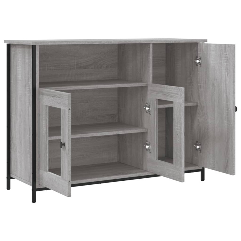 Szafka, szary dąb sonoma, 100x35x75 cm, materiał drewnopochodny