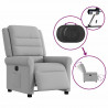 Elektryczny fotel rozkładany Cloud Grey Fabric