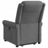Podnoszony fotel masujący, rozkładany, ciemnoszary, tkanina