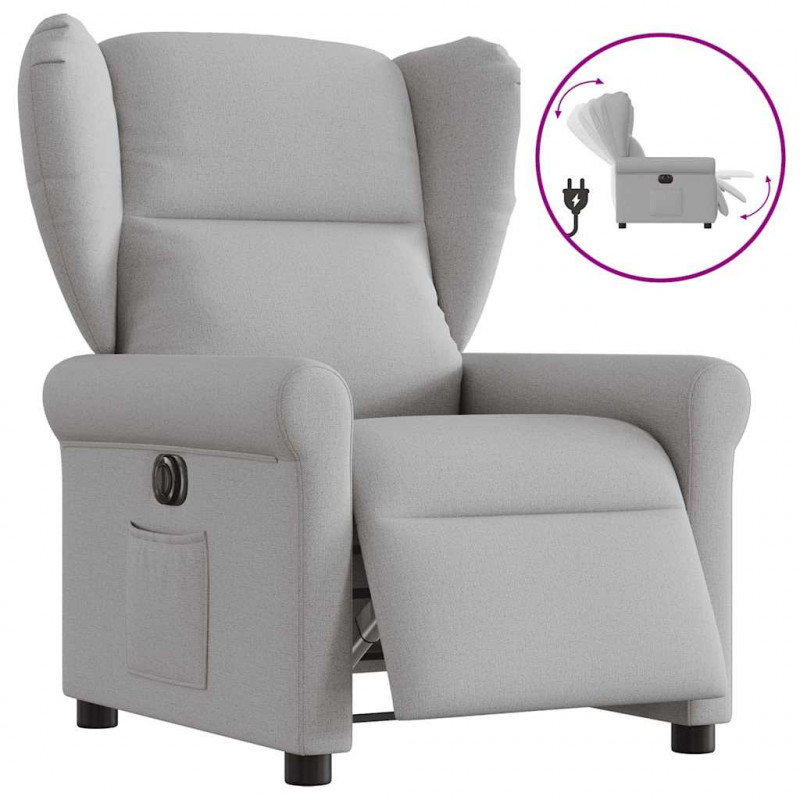Elektryczny fotel rozkładany Cloud Grey Fabric