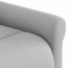 Podnoszony fotel rozkładany, szary, obity tkaniną