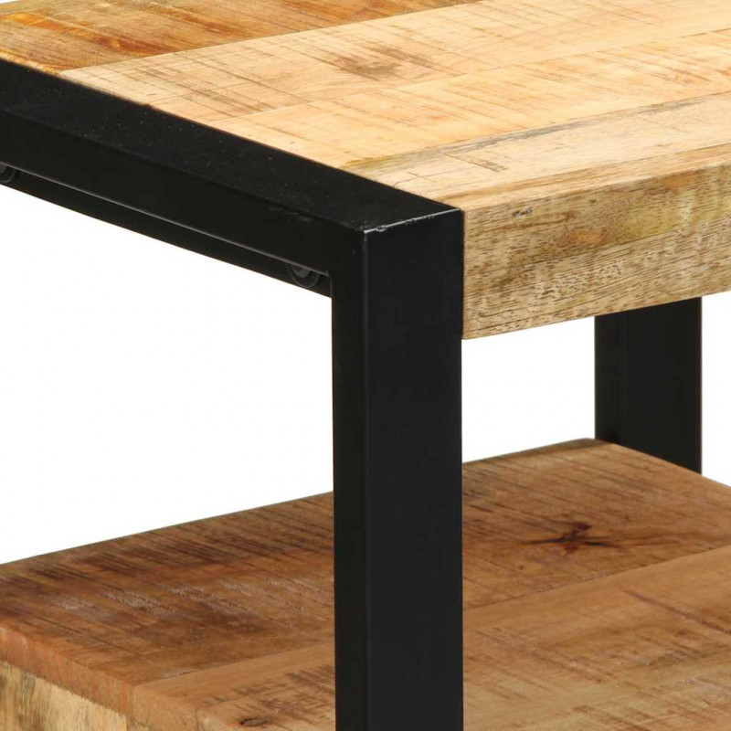 Zestaw mebli łazienkowych 2 pcs Brązowy i czarny Drewno z mango
