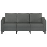 Sofa 3-osobowa, ciemnoszara, 180 cm, tapicerowana tkaniną