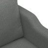 Sofa 3-osobowa, ciemnoszara, 180 cm, tapicerowana tkaniną