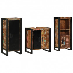 Zestaw mebli łazienkowych 3 pcs Lite Drewno Recyklingowe