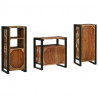 Zestaw mebli łazienkowych 3 pcs Lite Drewno Recyklingowe