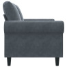 Sofa 2-osobowa, ciemnoszary, 120 cm, tapicerowana aksamitem