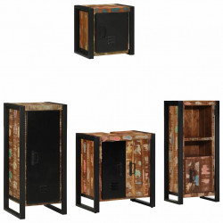 Zestaw mebli łazienkowych 4 pcs Lite Drewno Recyklingowe