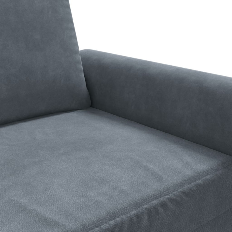 Sofa 2-osobowa, ciemnoszary, 120 cm, tapicerowana aksamitem