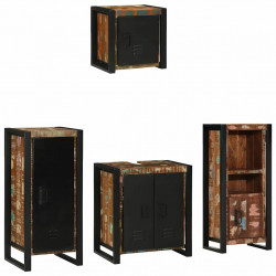 Zestaw mebli łazienkowych 4 pcs Lite Drewno Recyklingowe