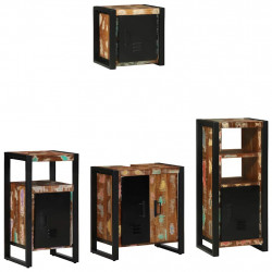 Zestaw mebli łazienkowych 4 pcs Lite Drewno Recyklingowe