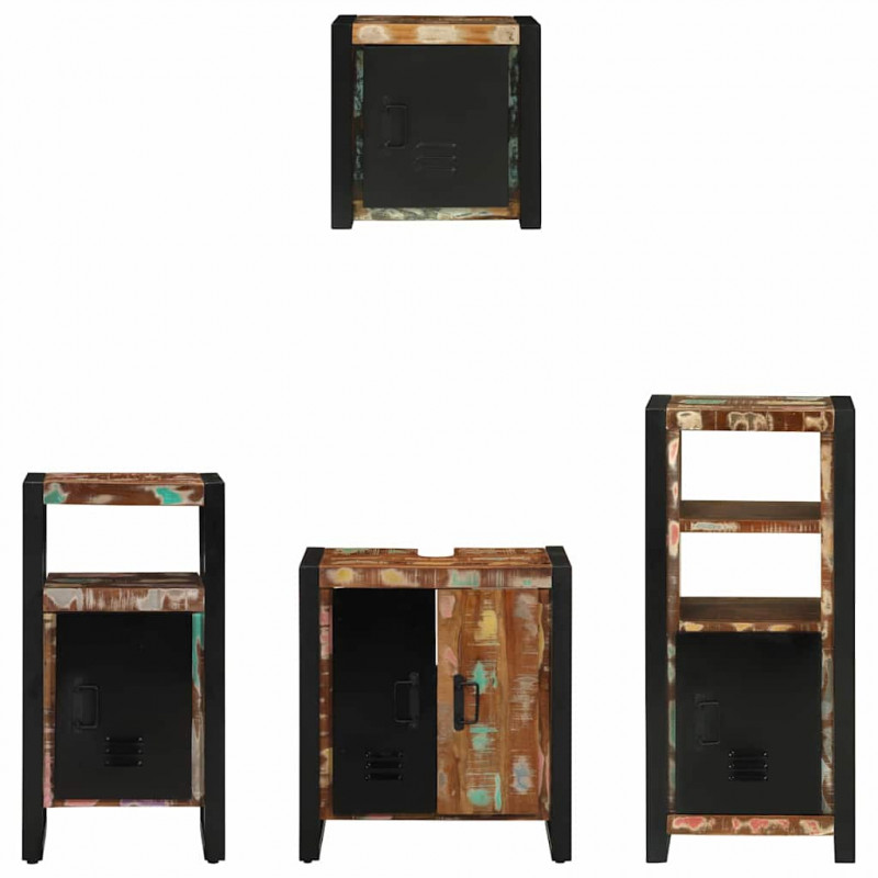 Zestaw mebli łazienkowych 4 pcs Lite Drewno Recyklingowe