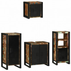 Zestaw mebli łazienkowych 4 pcs Lite Drewno Recyklingowe