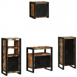 Zestaw mebli łazienkowych 4 pcs Lite Drewno Recyklingowe