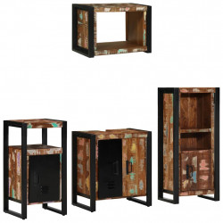 Zestaw mebli łazienkowych 4 pcs Lite Drewno Recyklingowe