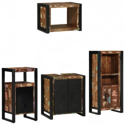 Zestaw mebli łazienkowych 4 pcs Lite Drewno Recyklingowe