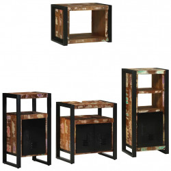 Zestaw mebli łazienkowych 4 pcs Lite Drewno Recyklingowe