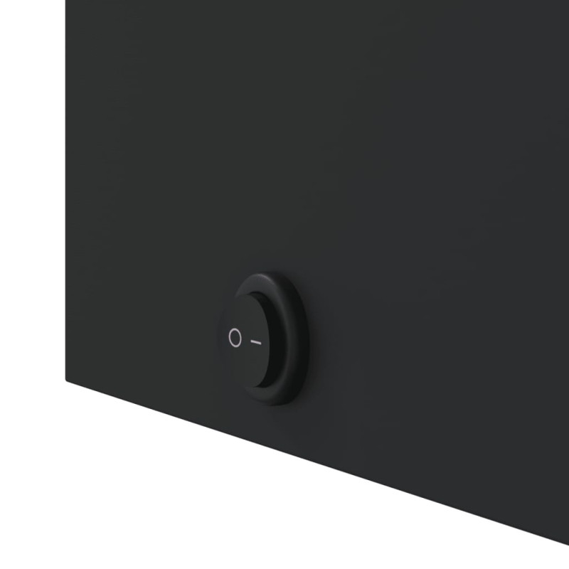 Szafka łazienkowa z lustrem i LED, czarna, 45x13x52 cm