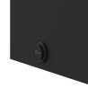 Szafka łazienkowa z lustrem i LED, czarna, 45x13x52 cm