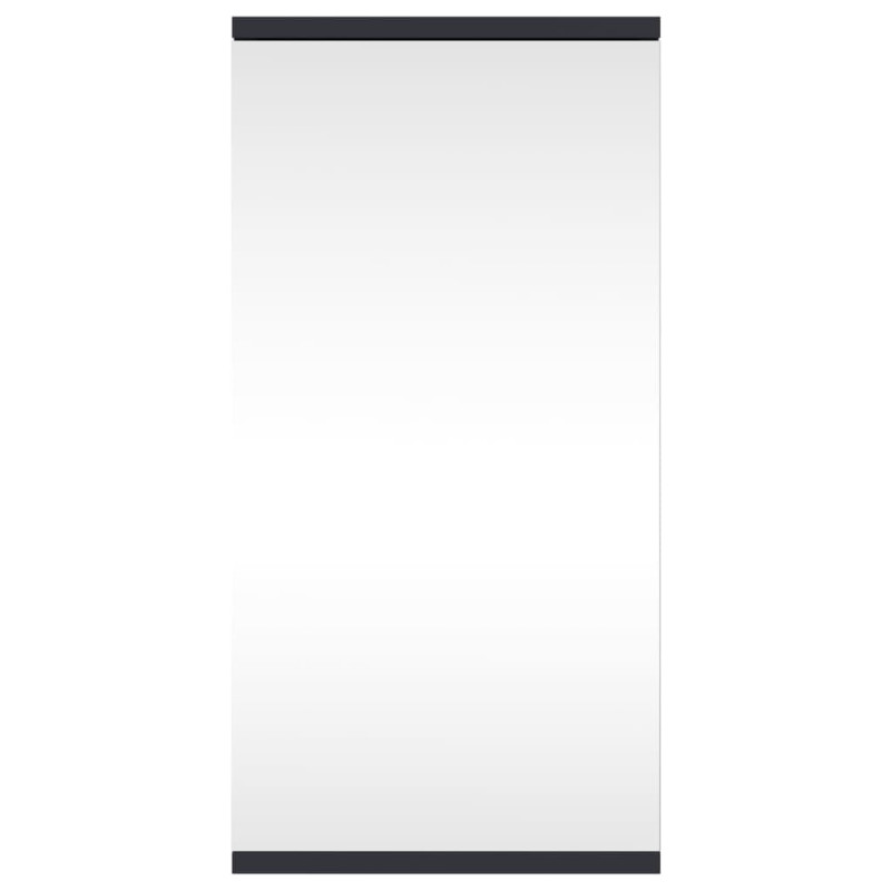 Narożna szafka łazienkowa z lustrem, szara, 30x24x60 cm