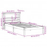 Rama łóżka bez materaca, biała, 90x200 cm, lite drewno sosnowe