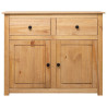 Szafka, 93x40x80 cm, lite drewno sosnowe, seria Panama