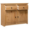 Szafka, 93x40x80 cm, lite drewno sosnowe, seria Panama
