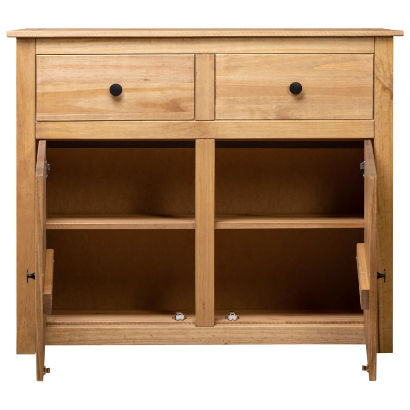 Szafka, 93x40x80 cm, lite drewno sosnowe, seria Panama