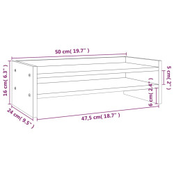 Podstawka na monitor, 50x24x16 cm, lite drewno sosnowe