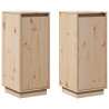 Szafki, 2 szt., 31,5 x 34 x 75 cm, lite drewno sosnowe