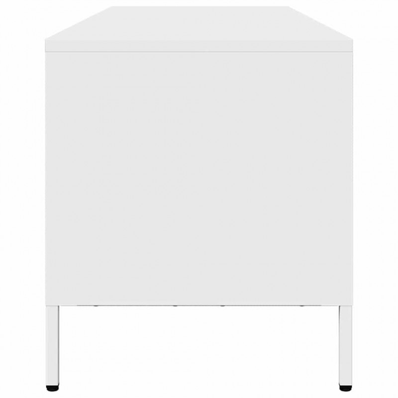 Szafka RTV, biała, 202x39x43,5 cm, stal walcowana na zimno