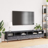 Szafka RTV, czarna, 202x39x43,5 cm, stal walcowana na zimno