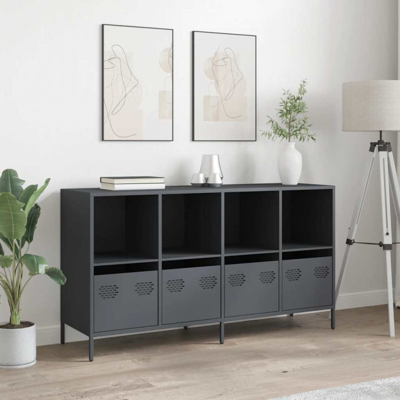 Szafka, antracytowa, 135x39x73,5 cm, stal walcowana na zimno