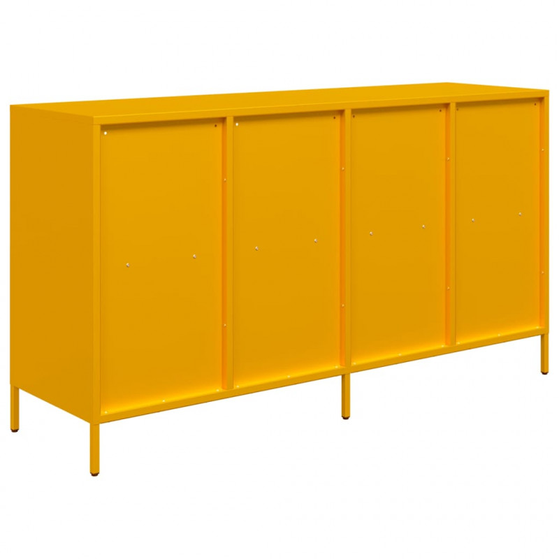 Szafka, musztardowa, 135x39x73,5 cm, stal walcowana na zimno
