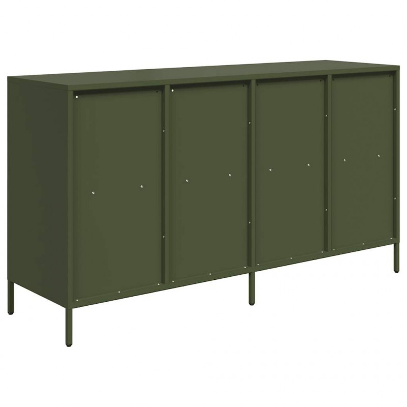 Szafka, oliwkowa, 135x39x73,5 cm, stal walcowana na zimno