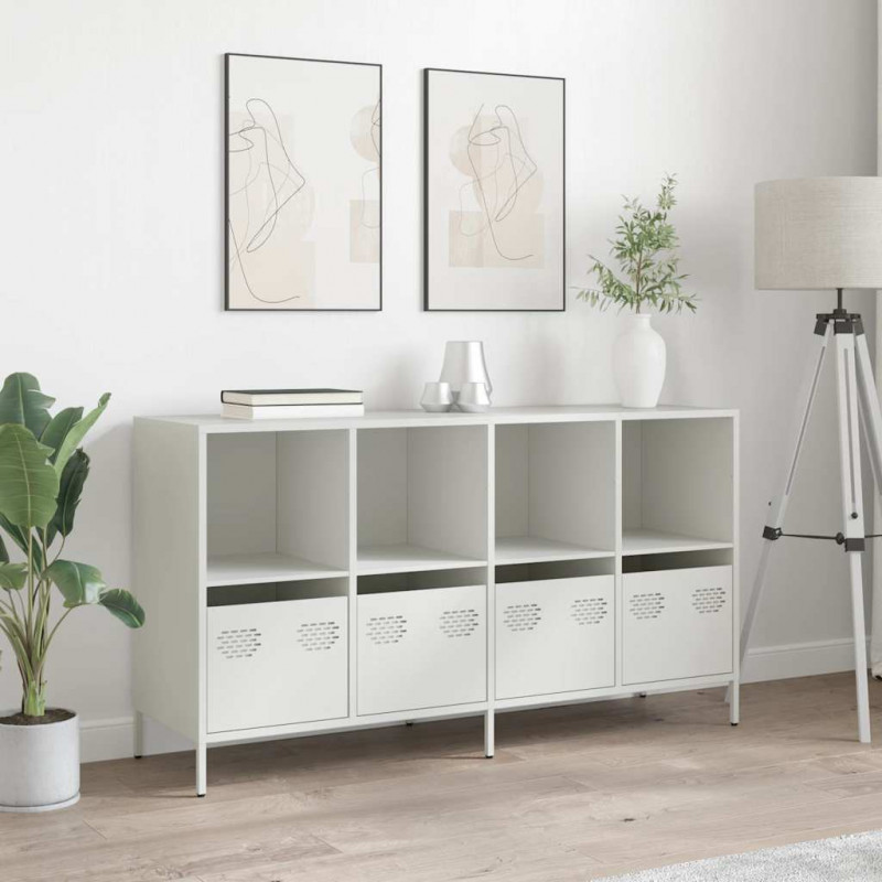 Szafka, biała, 135x39x73,5cm, stal walcowana na zimno
